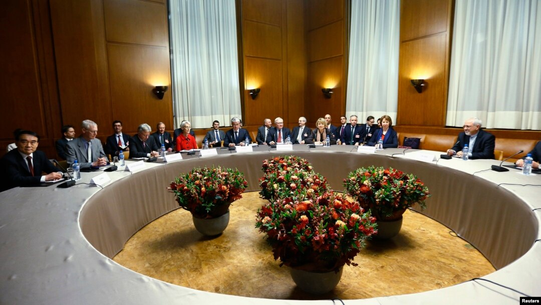 Bộ trưởng Ngoại giao Iran Mohammad Javad Zarif trong cuộc họp tại Trụ sở Liên Hiệp Châu Âu tại Geneva, ngày 20/11/2013.