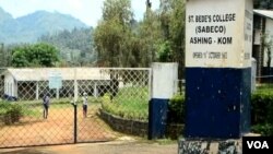 Deserted Saint Bedes College in the English-speaking town of Ashing, northwestern Cameroon.