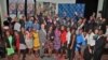 USAP scholarship recipients seen in Harare with former U.S Ambassador to Zimbabwe, Bruce Wharton.