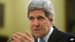 Secretary of State John Kerry testifies on Capitol Hill in Washington, March 12, 2014.