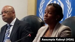 Ministiri Germaine Kamayirese, ushinzwe ubutabazi na Ahmed Baba Fall uhagarariye HCR mu Rwanda 