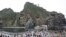 South Korean tourists are on a tour of Seodo, part of the disputed Dokdo islets, in the East Sea, August 1, 2011