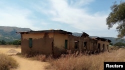 FILE - A primary school that was damaged during violence between farmers and herders is pictured in Kigam in southern Kaduna state, Nigeria, Nov. 20, 2018. 