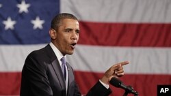 President Barack Obama speaks during Democratic National Committee event at the Hyatt at The Bellevue, in Philadelphia, June 30, 2011