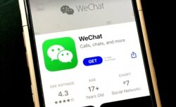 Photo by: STRF/STAR MAX/IPx 2020 9/20/20 A federal judge has temporarily blocked President Trump's executive order banning WeChat downloads in the U.S.. STAR MAX File Photo: 9/18/20 WeChat Logos seen on an iphone 6s.