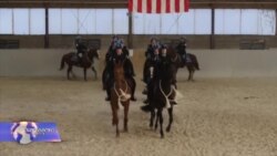 ცხენოსანმა პოლიციელებმა საწვრთნელი კურსი დახურეს