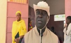 Oumar Bichair, coordinator of the local CNDDR center, speaks in in Meri, Cameroon, April 9, 2021. (Moki Edwin Kindzeka/VOA)