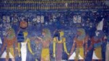 Pharonic-era mural inside the tomb of an ancient king, reopened after five years of restoration, Luxor, Egypt, Nov. 5, 2015. (H. Elrasam/VOA) 