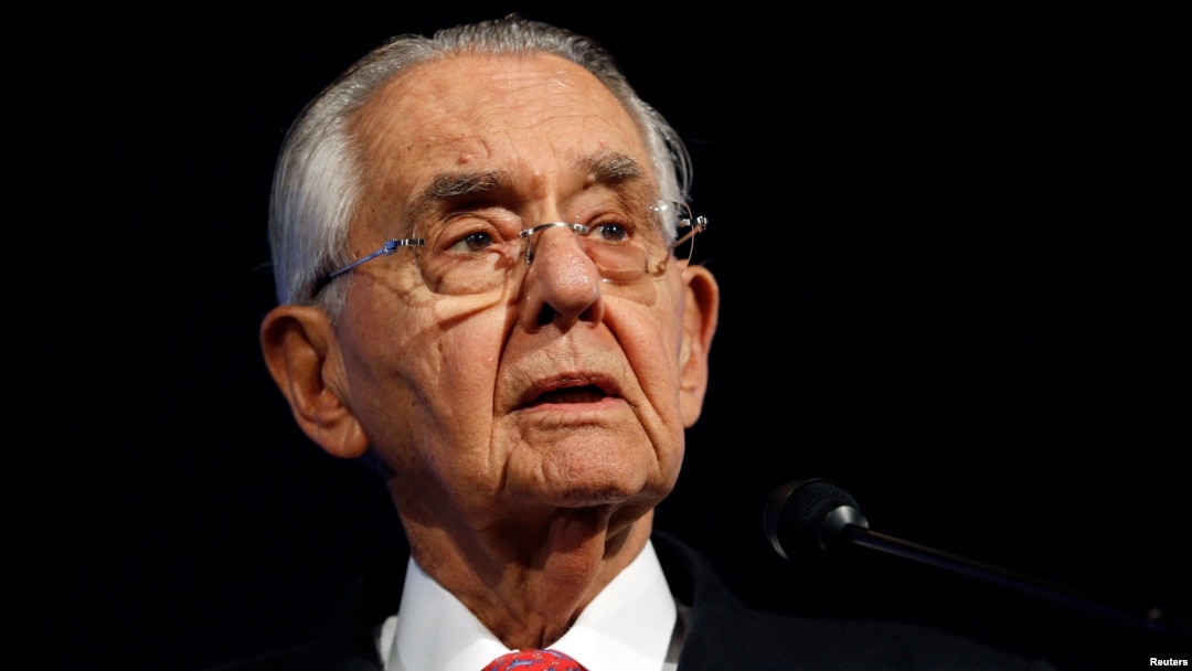 FILE - Pete Peterson, chairman of the Peter G. Peterson Foundation, speaks at the 2011 Fiscal Summit on Solutions for America's future in Washington, May 25, 2011.