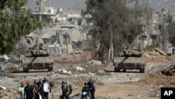 CORRECTION Israel Palestinians Six Months of War