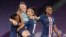 Des joueuses du Paris Saint-Germain jubilent après leur victoire contre Arsenal, France, le 22 août 2020.