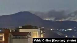 دود حاصل از حمله به تأسیسات پارچین تهران، از زاویه دید ساکنان رودهن