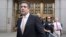 Michael Cohen leaves Federal court in New York, Aug. 21, 2018.