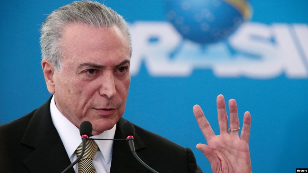 Michel Temer dilantik sebagai Presiden Brazil yang baru hari Rabu, 31/8 (foto: dok). 