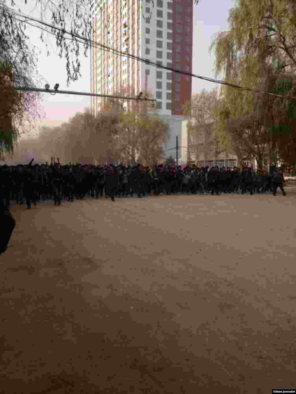 据报道数百甚至数千名藏人走上青海同仁街头抗议。