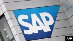 Le logo de l'entreprise SAP, à Walldorf, Allemagne, le 24 janvier 2017.