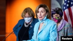 Nancy Pelosi holds news conference on legislation to create a commission on the attack