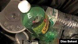 Plastic bottles and cups sit in a recycle bin, Oct. 29, 2019. (Photo: Diaa Bekheet). following sorting at the Mid-America Recycling plant, in Lincoln, Neb. Beverage companies plan to get the largest number possible of bottles recycled, not trashed.