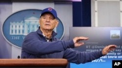 Bill Murray appears at the White House ahead of receiving the Mark Twain Prize.