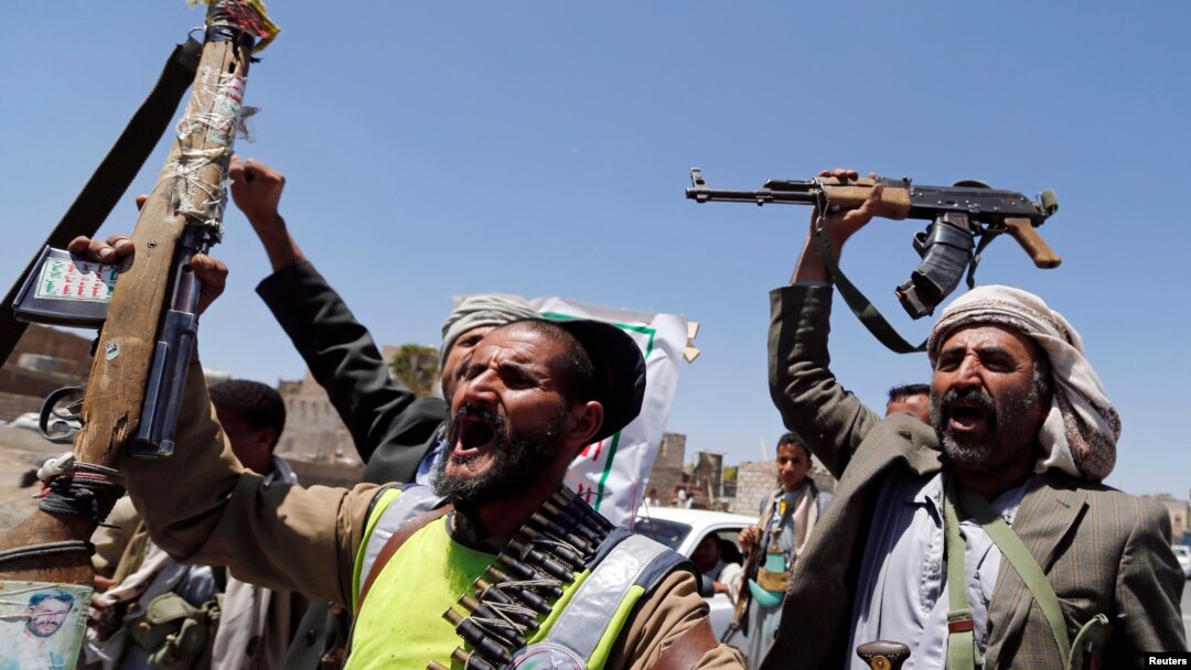 Pemberontak Syiah Houthi di Sana'a, Yaman (foto: dok).