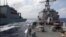 WATCH: video footage of US warship in South China Sea. 