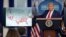 Tổng thống Donald Trump họp báo về virus corona bùng phát tại Tòa Bạch Ốc ngày 23/7/2020.