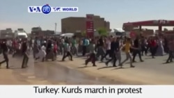 VOA60 World - Kurds protest the airstrikes sanctioned by the Turkish government - August 31, 2015