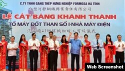 Thủ tướng Việt Nam dự lễ cắt băng khánh thành một tổ máy đốt than của nhà máy nhiệt điện Formosa ngày 17/9