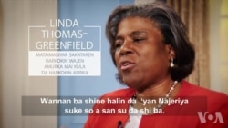 VOA HAUSA TV: USA Bayanin Mataimakiyar Sakataren Harkokin Wajen Amurka Mai Kula da Harkokin Afirka Linda Thomas-Greenfield, Afrilu 06, 2016