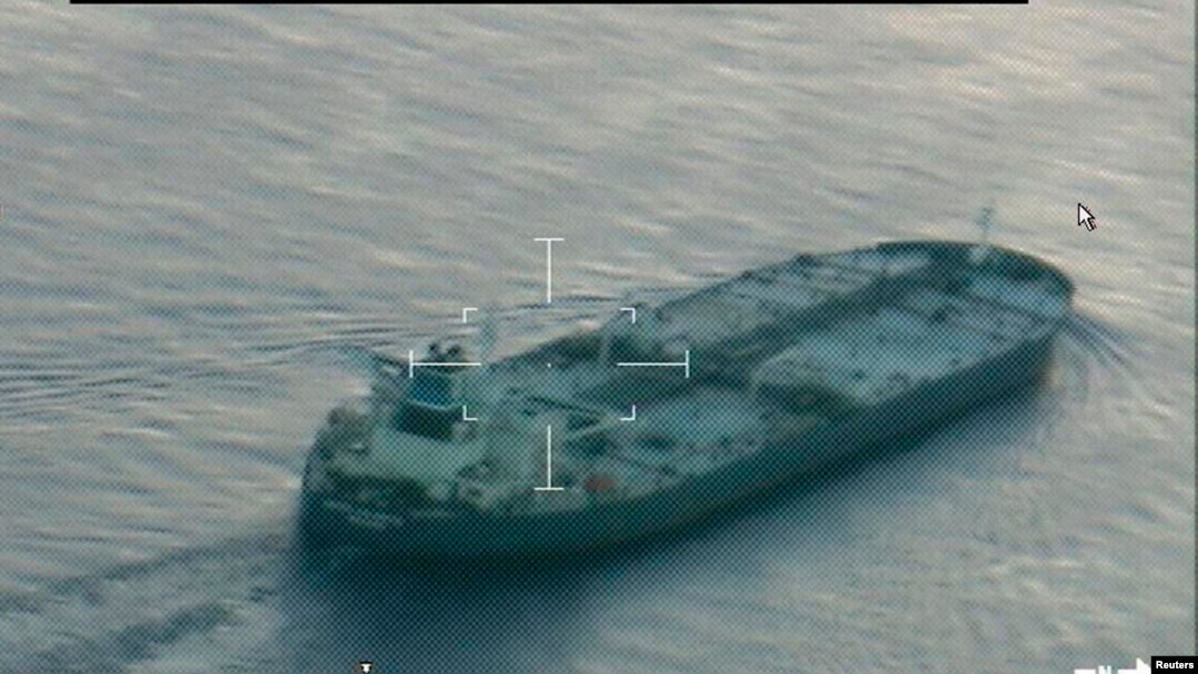 Tanker minyak United Kalavyrta membawa minyak mentah dari Kurdi ke Galveston, Texas, 25 Juli 2014. 