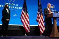 조 바이든 미국 민주당 대통령 후보와 카멀라 해리스 부통령 후보가 19일 델라웨어주 윌밍턴에서 기자회견을 했다.