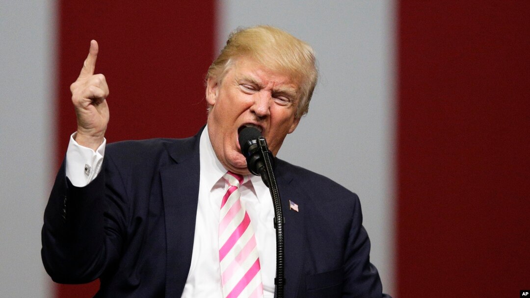 President Donald Trump speaks at a campaign rally in support of Sen. Luther Strange, Friday, Sept. 22, 2017, in Huntsville, Alabama.