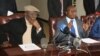 MDC-T leader Morgan Tsvangirai with Jacob Ngarivhume of Transform Zimbabwe.