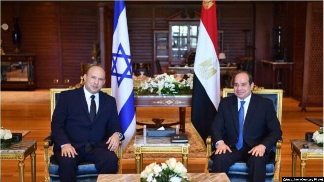 Minisitiri w'intebe wa Isirayeli, Naftali Bennett na perezida wa Misiri, Abdel Fattah al-Sissi
