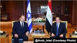 Minisitiri w'intebe wa Isirayeli, Naftali Bennett na perezida wa Misiri, Abdel Fattah al-Sissi