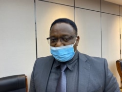 Kazembe Kazembe, Zimbabwe’s home affairs minister, who is in charge of police, says the government will not tolerate unrest in the mining sector. (Columbus Mavhunga/VOA)