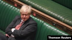 Britain's Prime Minister Boris Johnson attends a debate on the Internal Market Bill at the House of Commons in London, Britain, September 14, 2020. Photo courtesy UK Parliament/Jessica Taylor