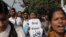 Dhaka University students shout slogans as the take part in a protest rally to demand punishment for the people involved in the rape of a female student of Dhaka University in Dhaka, Bangladesh, Jan. 6, 2020.