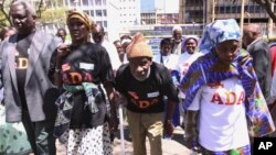 Older people in Nairobi protest on the lack of access to health care, food and medicine in 2009. (File Photo)