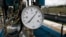 FILE - A gas pressure gauge in the boosting compressor station ''East-Poltava'' near the village of Kovalivka, Poltava region, Ukraine, June 27, 2014.