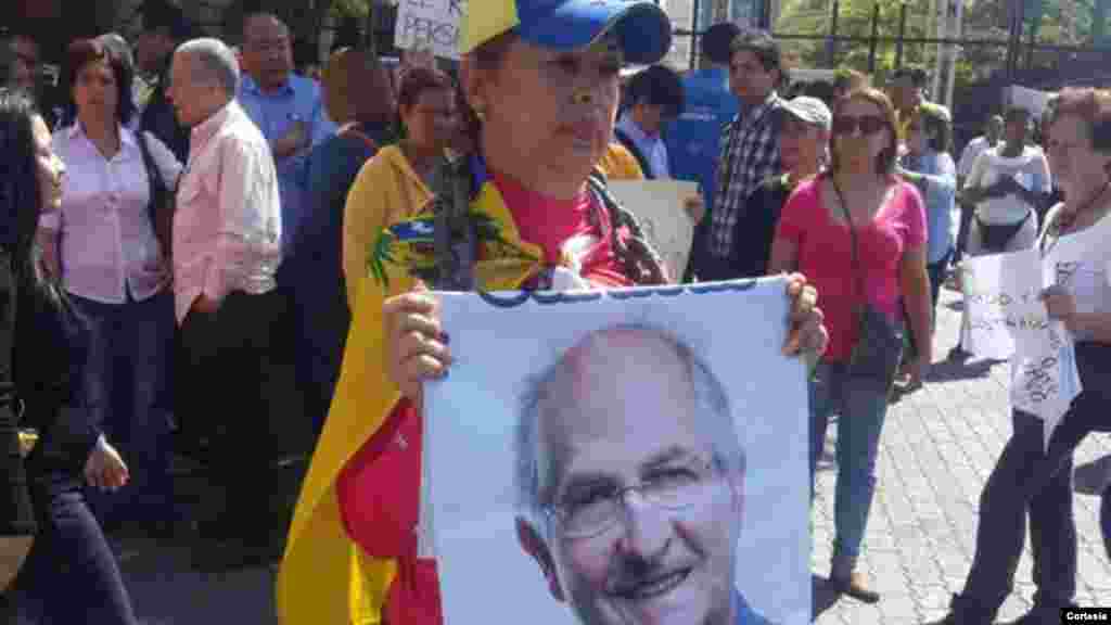 Protesta en la Ciudad de Caracas por la liberación del alcalde, Antonio Ledezma.
