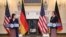 کنفرانس خبری مشترک وزیران خارجه آمریکا و آلمان، چهارشنبه در وزارت خارجه ایالات متحده، واشنگتن