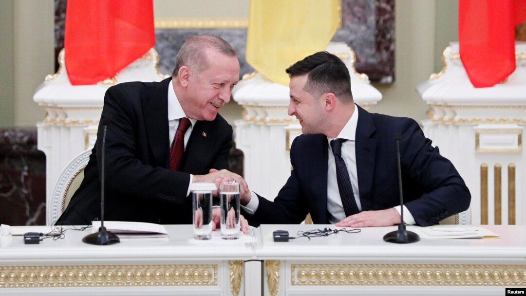 Ukraina va Turkiya rahbarlari, Kiyev, 3-fevral, 2022 