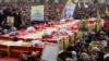 A funeral service for 12 members of the Syrian Democratic Forces (SDF) was held in al-Qamishli on Wednesday.