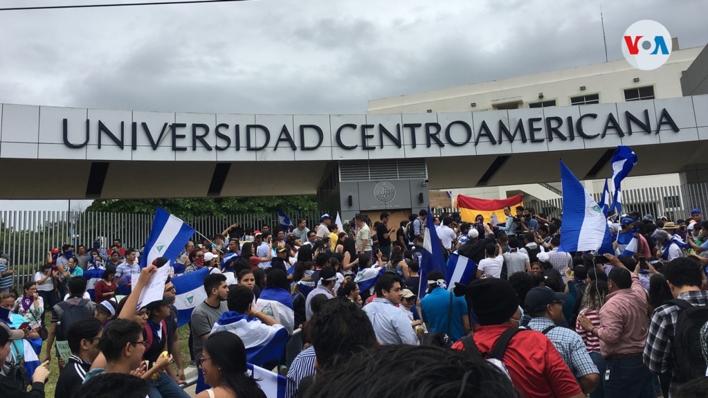 Las universidades nicaragüenses se convirtieron en 2018 en sitios de insurrección contra Daniel Ortega. Foto archivo VOA.