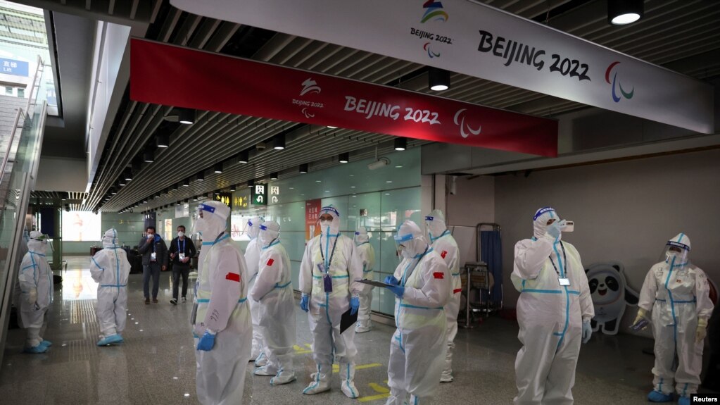 北京冬奥会前的北京国际机场。（2022年1月31日）(photo:VOA)