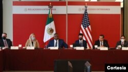 Autoridades de México y de Estados Unidos se reúnen para tratar sobre cooperación bilateral en materia de seguridad. [Foto: Secretaría de Relaciones Exteriores de México] 