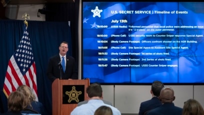 Ronald Rowe, acting director of the U.S. Secret Service, speaks to journalists at the agency's headquarters in Washington, Sept. 20, 2024. 