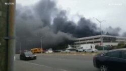 Пожар в торговом центре Нью-Йорка