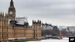 Gedung Parlemen Inggris di London, 10 Maret 2017. 